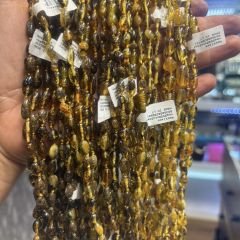 Damla Kehribar Yetişkin Kolyesi