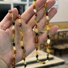 Kehribar kolye bebek damla kehribar kolye