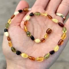 Damla Kehribar Bebek Kolyesi