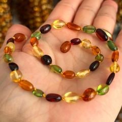 Damla Kehribar Bebek Kolyesi