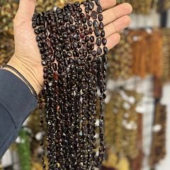 Damla Kehribar Kolye Yetişkin Erkek boy 60 cm uzun ölçü kolye