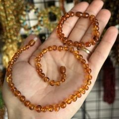 Damla kehribar bebek kolye bileklik takım orijinal sertifikalı kehribar kolye kehribar bileklik