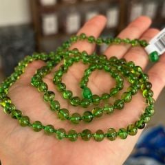 Damla Kehribar Yeşil Yetişkin Kolye