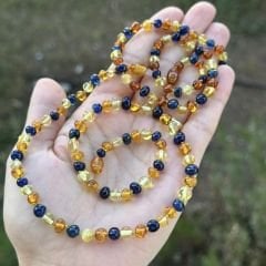 Damla kehribar anne bebek kolye takım orijinal kehribar takım