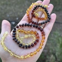 Damla Kehribar Anne Bebek Kolye Takımı