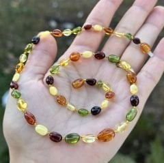 Damla Kehribar Yetişkin Kolye