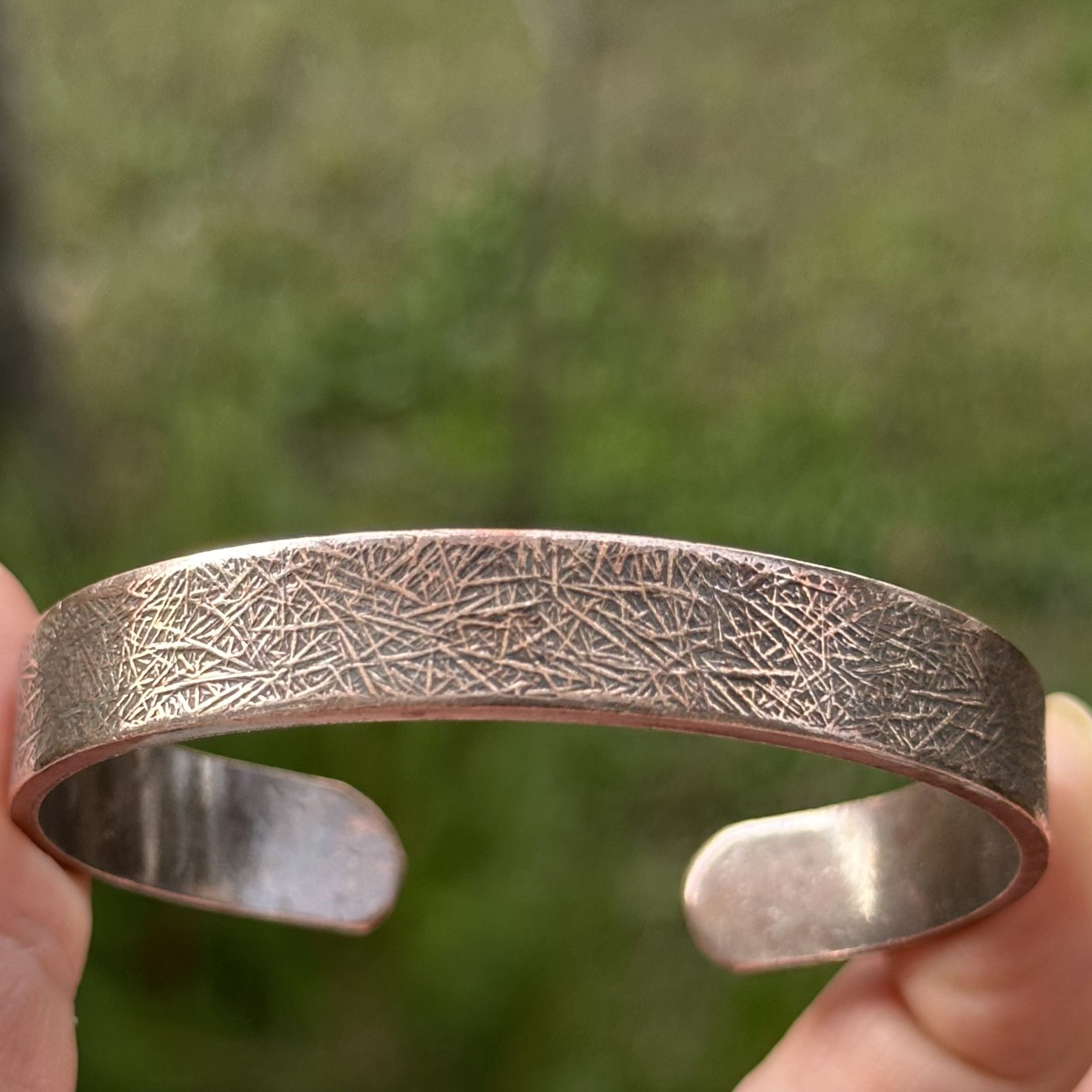 Bakır Bileklik  Cam Kırığı Model