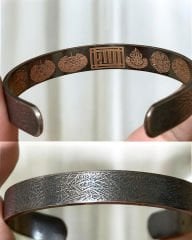 Bakır Bileklik 7 Dualı Model koyu renk