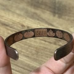 Bakır Bileklik 7 Dualı Model koyu renk