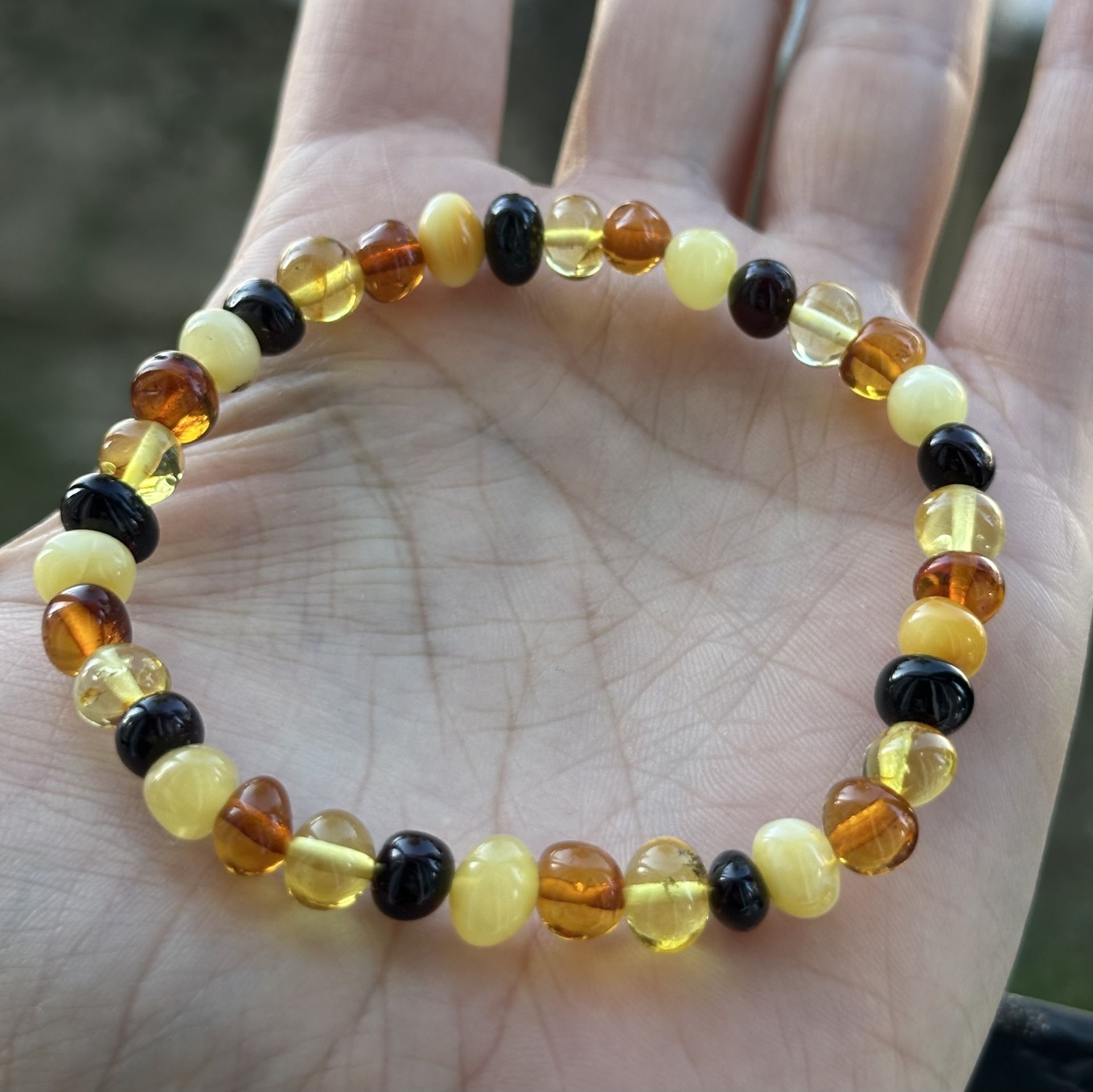 Yeni model multicolor yetişkin damla kehribar bileklik