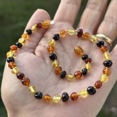 Damla Kehribar Bebek Kolyesi