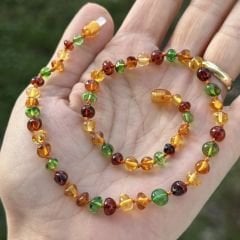 Kehribar Kolye Damla kehribar bebek gaz diş Salya etkili kehribar kolye (hepsi aynı etkide)